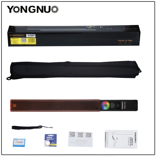 YONGNUO YN360III Pro 3200K 5600K and RGB Full Color LED Video Light with Touch Adjusting Mode