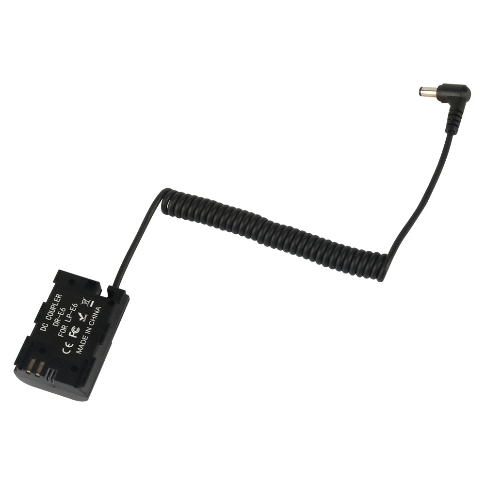 Fomito NP-F970 F960 F750 F770 F550 Adapter Replacement Power Adapter Convert to LP-E6 Dummy Battery