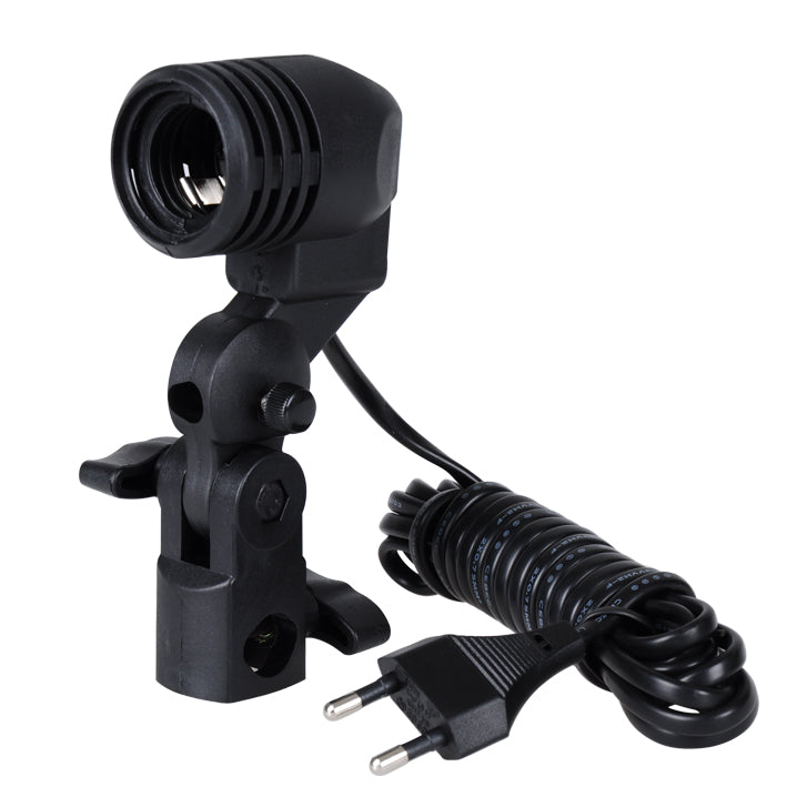 NiceFoto FLH-01 E27 Single Head Photo Lighting Bulb Holder,Umbrella Bracket Photography Studio Ligh For E27