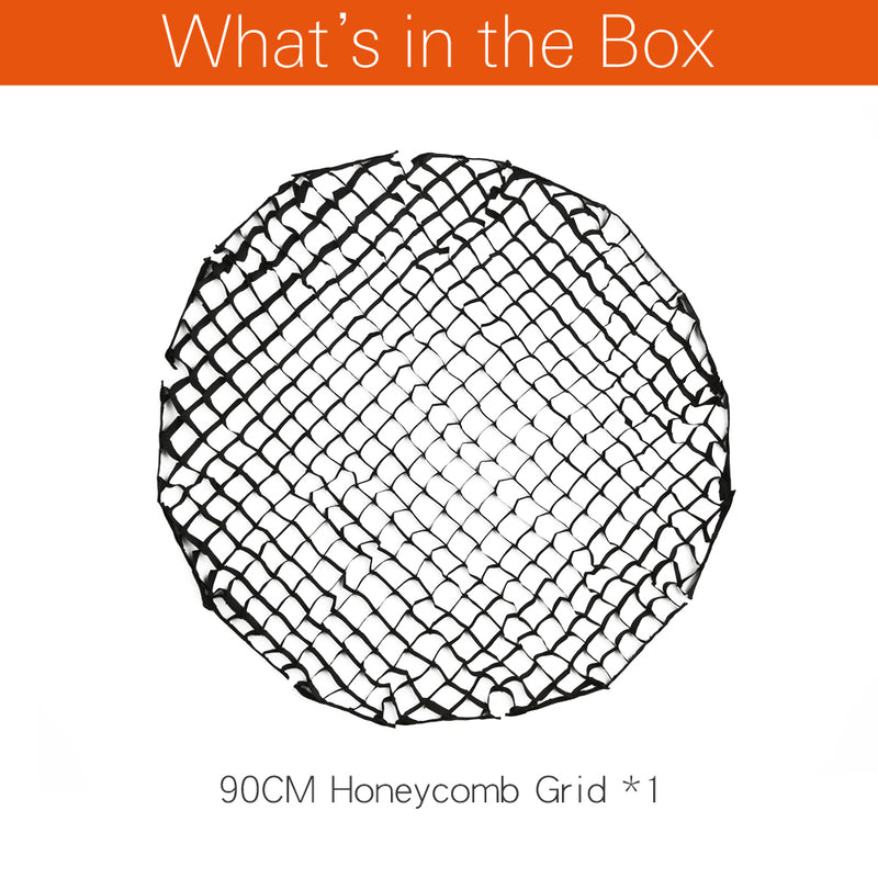 Godox Portable P90L P90H Honeycomb Grid 16 Rods Deep Parabolic Softbox (Honeycomb Grid Only)