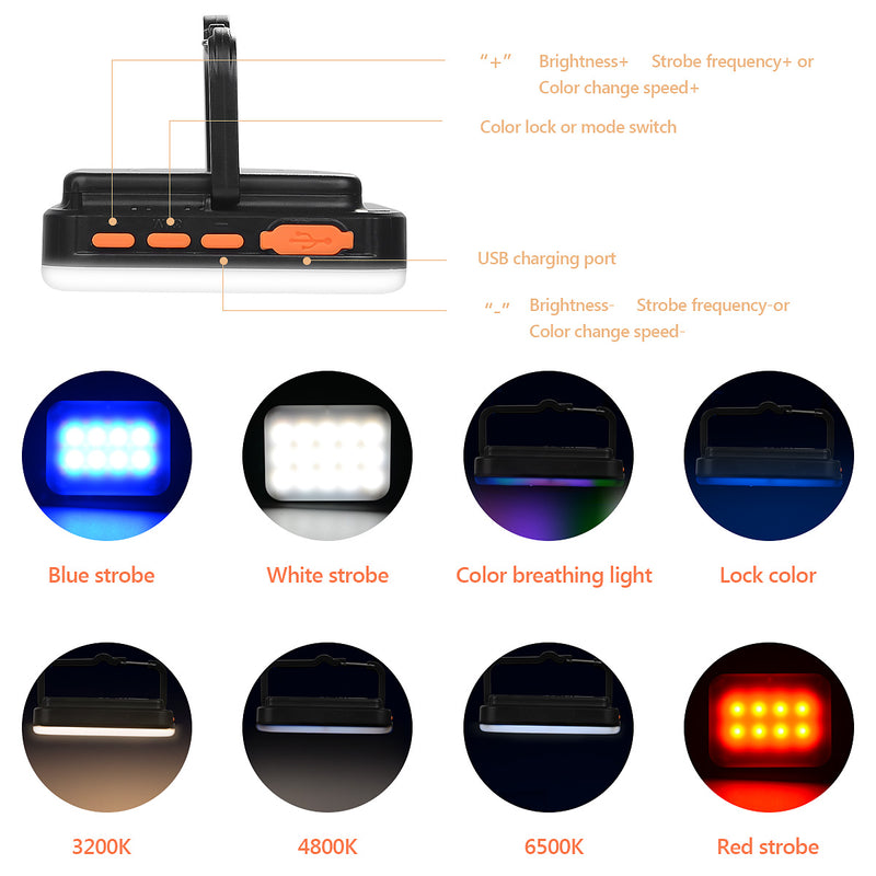 Fomito Mini LED Light IP65 Waterproof Dust-proof Magnet RGB LED KIT With Tripod 3200K-6500K