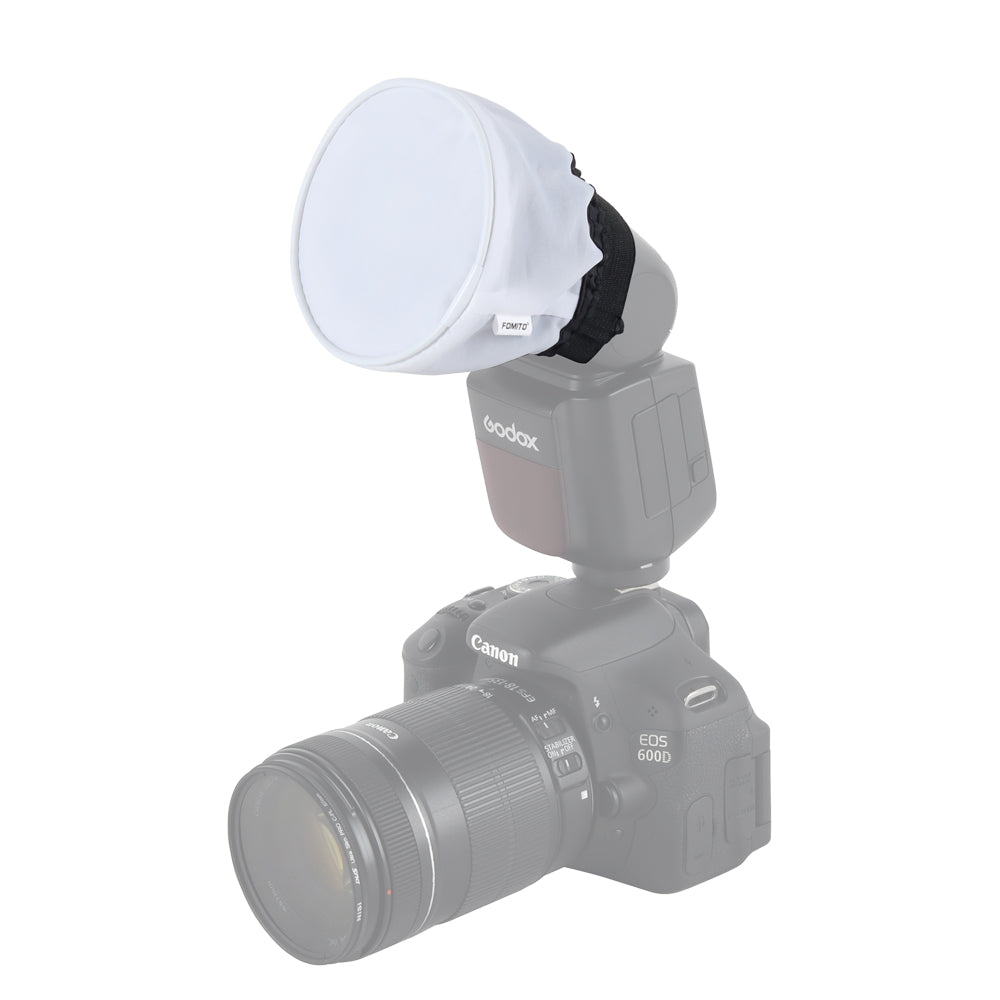 FOMITO Round Diffuser  for Camera Flash Compatible  Godox V1 AD200 V860II etc