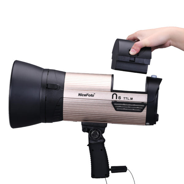 NiceFoto N6 600W TTL M GN89 HSS Wireless Portable Flash Light For Canon 5DSR 5DS 5D IV 5D III 6D II 7D II 80D