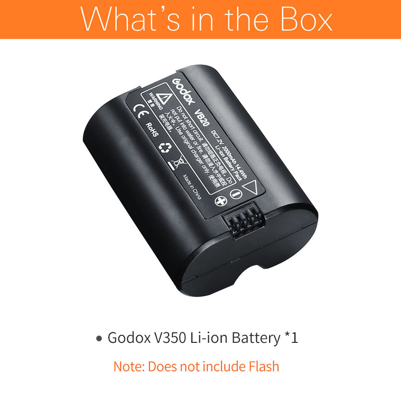 Godox VB20 7.2v 2000mAh Rechargeable Li-ion Battery for Godox Flash Light Speedlite V350S V350C V350N V350O V350F