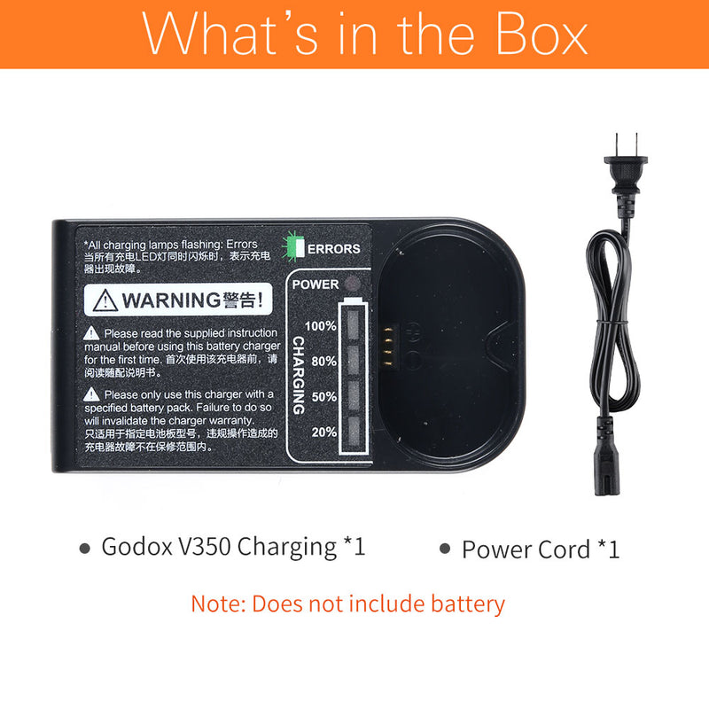 Godox Battery Charger C20 DC Charger for Godox V350C V350N V350S V350F V350O Flash Speedlite