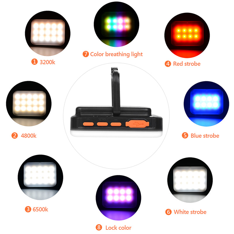 Fomito Mini LED Light IP65 Waterproof Dust-proof Magnet RGB LED KIT With Tripod 3200K-6500K