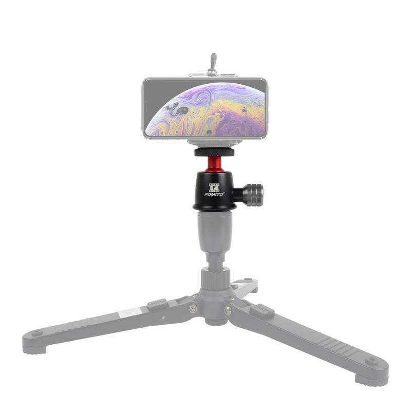 Fomito Q1 Tripod Mini Ball Head 360° Pan with 1/4" Screw for Camera Compact DSLR Phone Light Stand