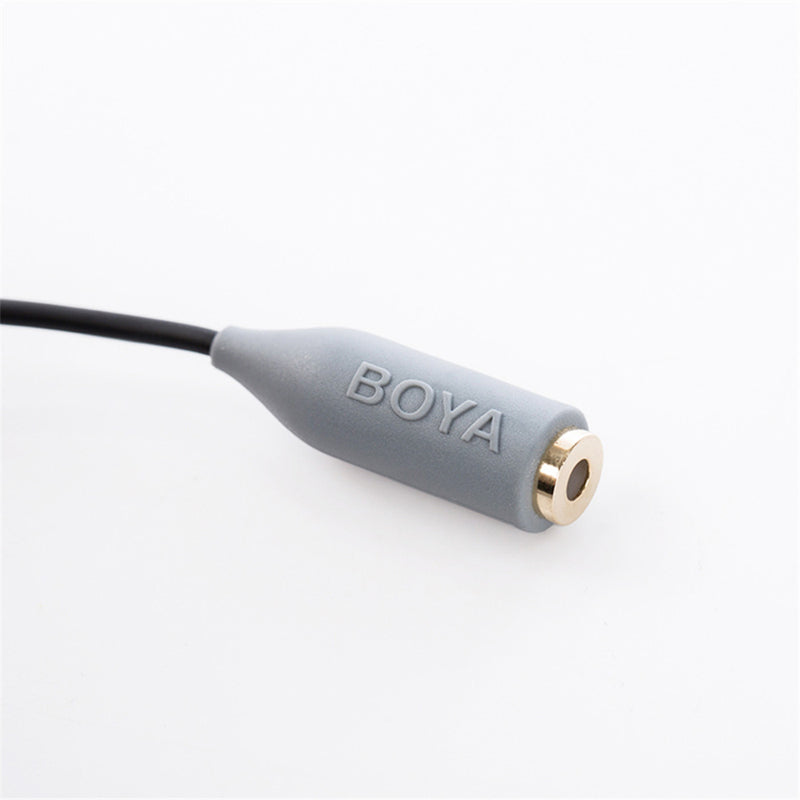 BOYA BY-CIP Female Microphone Adapter Cable  to fit for iPhone7 6 6plus 5 5s iPad iPod Touch Samsung Galaxy SmartPhones