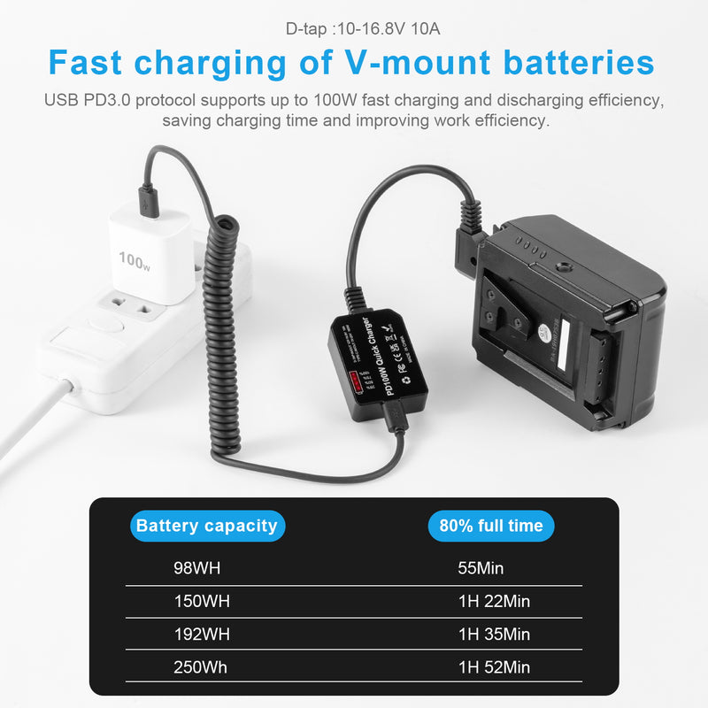 Type-c 100w For SONY V Adapter Battery charger