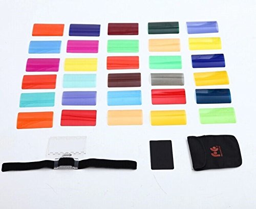 Fomito Color Gel Kit Filter 30ps w/ Gels-band & Reflector for Camera Flash - FOMITO.SHOP
