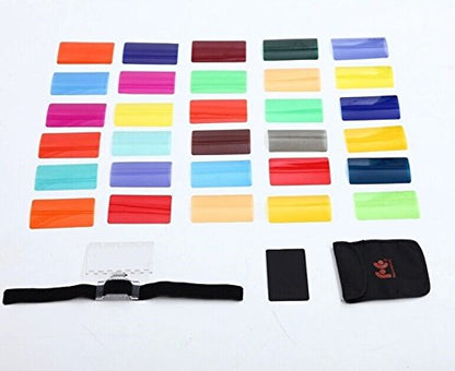 Fomito Color Gel Kit Filter 30ps w/ Gels-band & Reflector for Camera Flash - FOMITO.SHOP