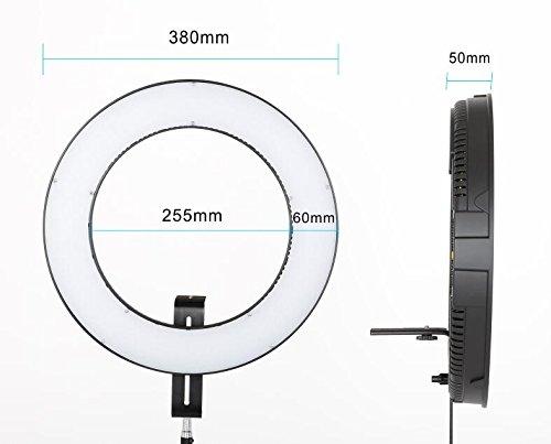 FalconEyes DVR-384DVC 23W 384 Ring LED Panel 3000-5600K Lighting Video Film Continuous Light - FOMITO.SHOP