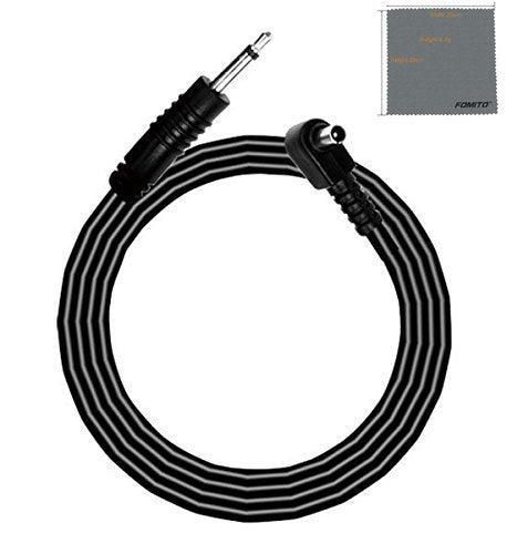 Fomito Flash Sync Cable 3m - 3.5mm Plug to Male PC Studio Strobe Trigger Camera Lighting for Godox Neewer NiceFoto Jinbei Yongnuo