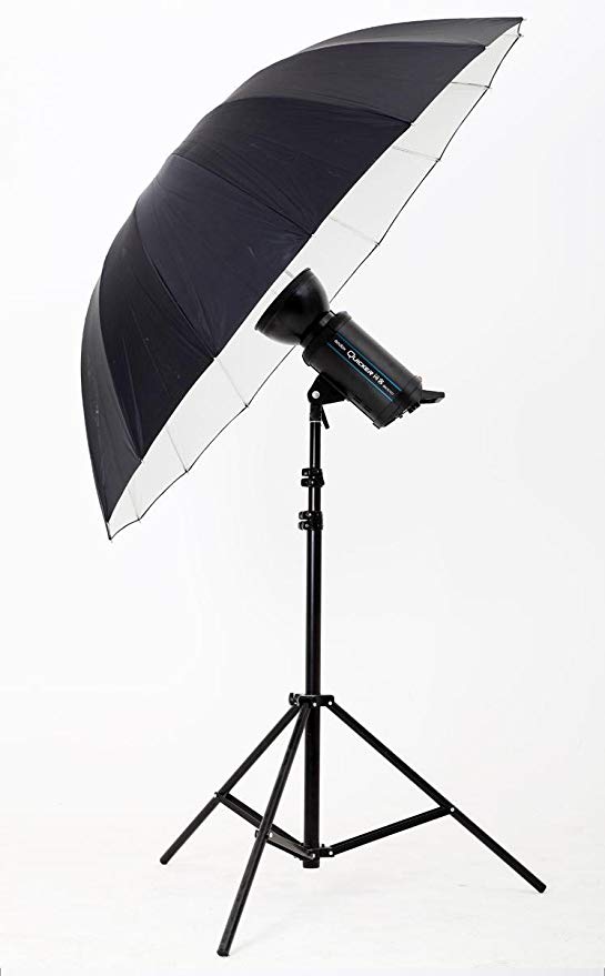 Fomito 7 feet Mega Parabolic Reflector Umbrella White/Black