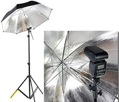 Fomito Metal E-type Flash Holder Universal Hot Shoe Bracket Tripod for Reflective Umbrella