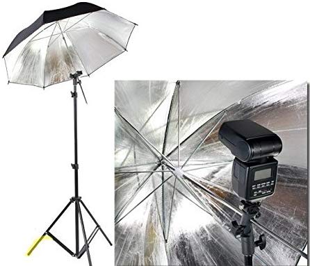 Fomito Metal E-type Flash Holder Universal Hot Shoe Bracket Tripod for Reflective Umbrella