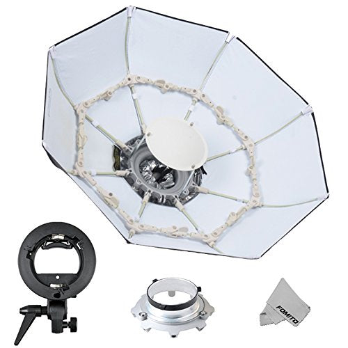 Fomito Foldable Beauty Dish Softbox with Bowens Mount Inner White (Diameter: 39"/ 100cm)