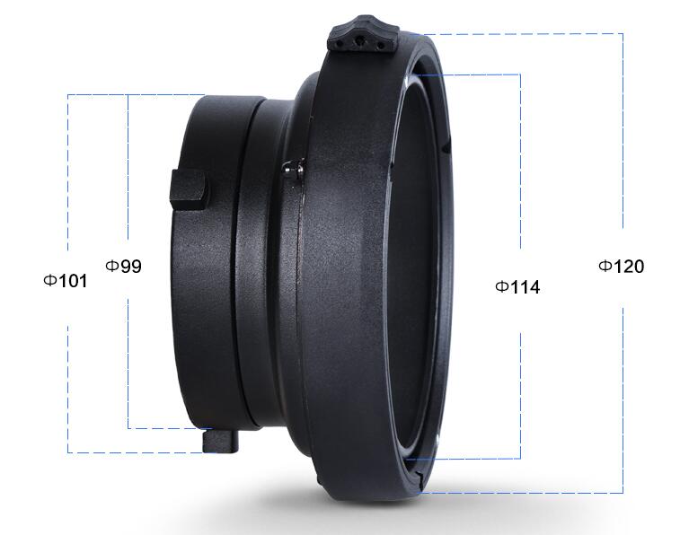 NiceFoto SN-14 Bowens to Elinchrom Interchangeable Mount Ring Adapter for Bowens Flash Strobe Photography Studio