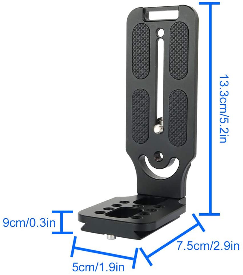 Fomito DSLR L Bracket Camera Quick Release Plate with 1/4 Inch Screw Arca Swiss