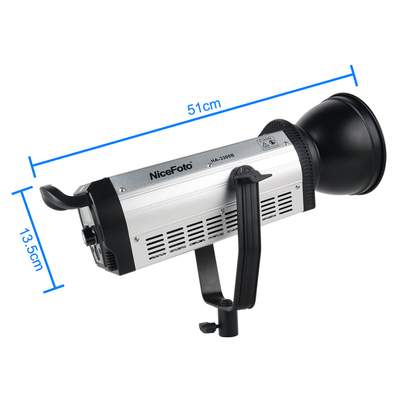 NiceFoto HA-3300B 330W 5500K Daylight COB LED Video Light Kit with Bluetooth + 2.4G receiver