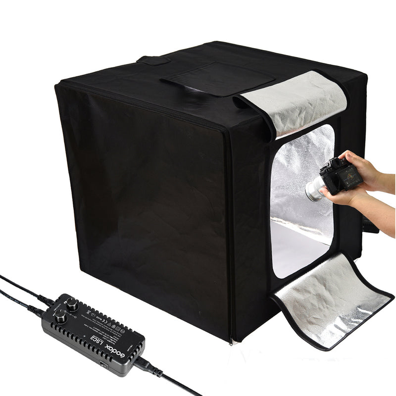 Godox LSD40 40*40cm 40W Portable Foldable Mini LED Photography Studio Shooting Tent Softbox with PVC Backgrounds + Carry Bag for Shooting Product