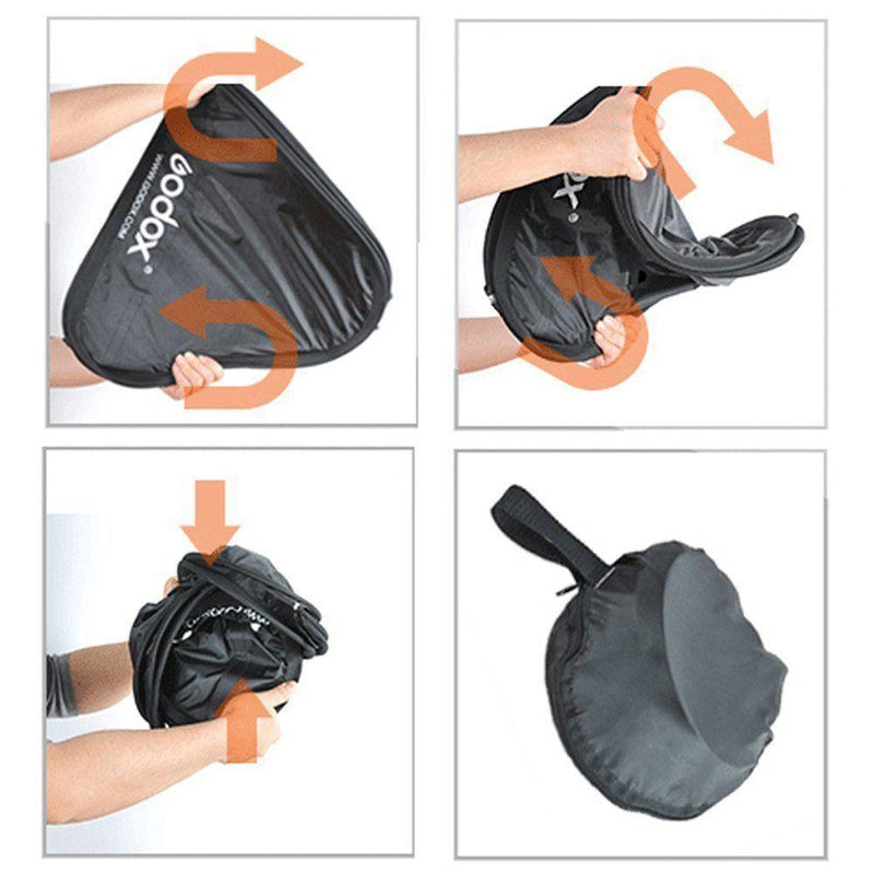 Godox 40x40cm camera Flash Softbox Bag Kit fit Bowens Elinchrom - FOMITO.SHOP