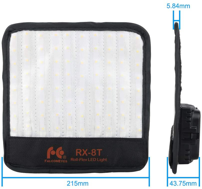 Falconeyes 2pcs RX-8T Foldable LED Light Kit Flexible Cloth On-Camera Lamp Daylight Splash-Proof