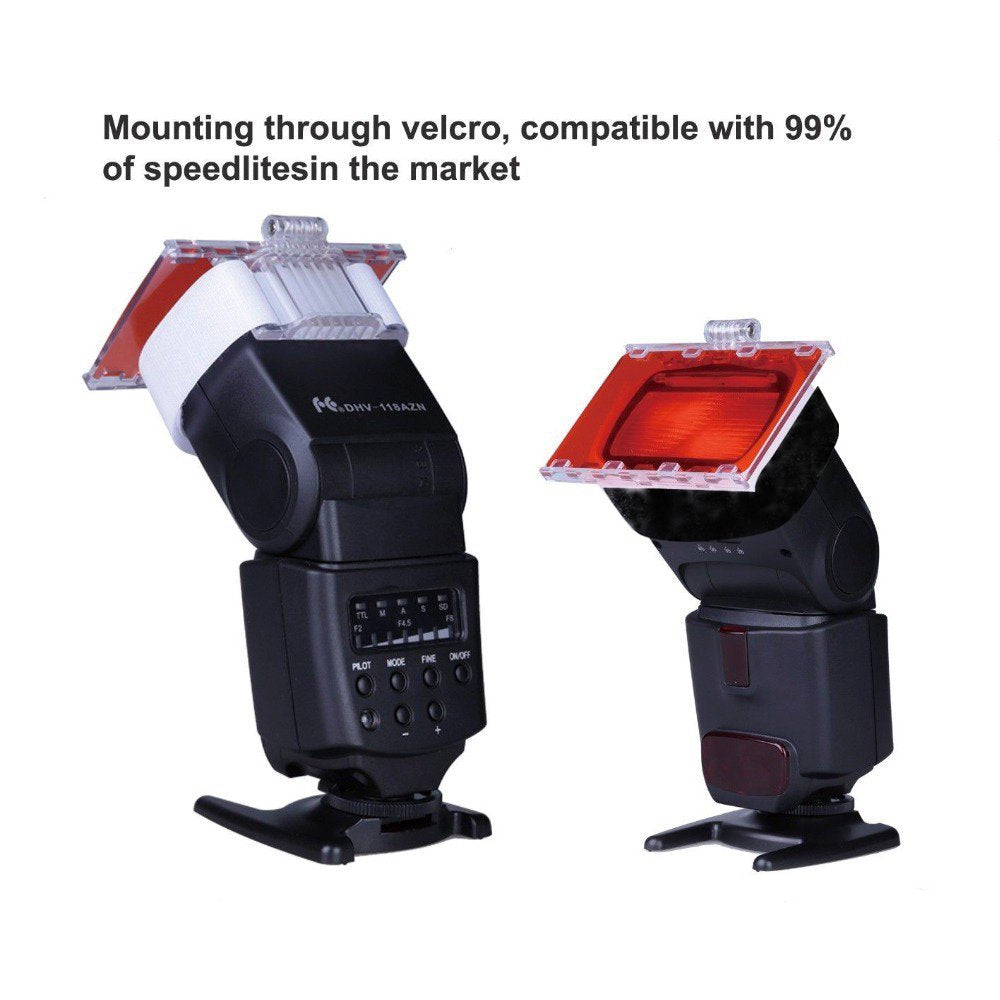 Fomito Color Gel Kit Filter 30ps w/ Gels-band & Reflector for Camera Flash - FOMITO.SHOP