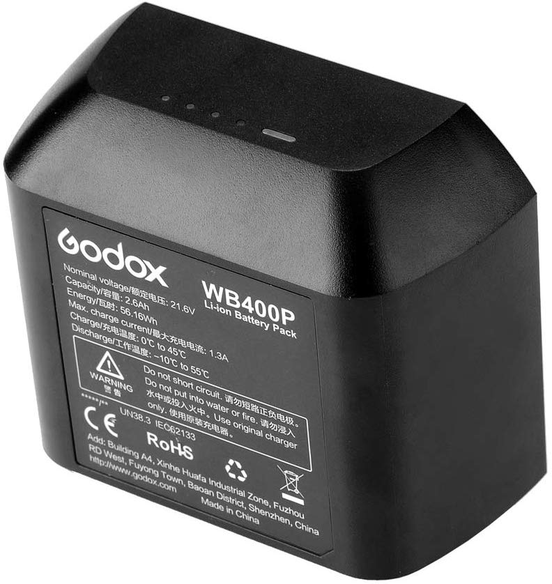Godox WB400P 21.6 V 2600mAh Li-ion Battery Replacement for Witstro AD400Pro Flash Head