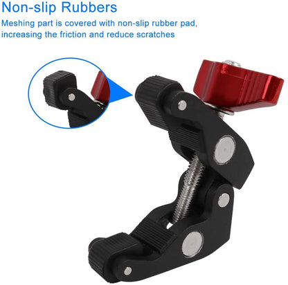 Fomito Super Camera Crab Clamp Mount X1 with 1/4 to 1/4 inch and 1/4 to 3/8 inch Screw Converter