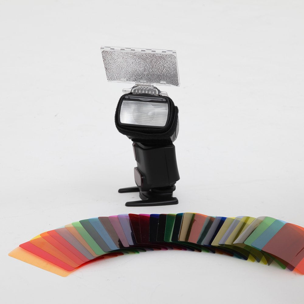 Fomito Color Gel Kit Filter 30ps w/ Gels-band & Reflector for Camera Flash - FOMITO.SHOP