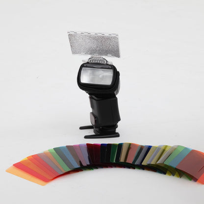 Fomito Color Gel Kit Filter 30ps w/ Gels-band & Reflector for Camera Flash - FOMITO.SHOP