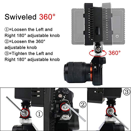 Fomito Mini Ball Head - Tripod Head with Lock and Hot Shoe Adapter