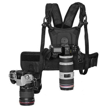 Fomito Multi Camera Carrying Chest Harness System Vest with Side Holster - FOMITO.SHOP
