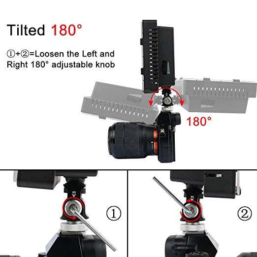 Fomito Mini Ball Head - Tripod Head with Lock and Hot Shoe Adapter