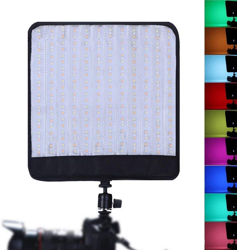 Falconeyes RX-T12 On Camera Foldable Roll-Flex RGB LED Light Kit Mounting Photography Lighting