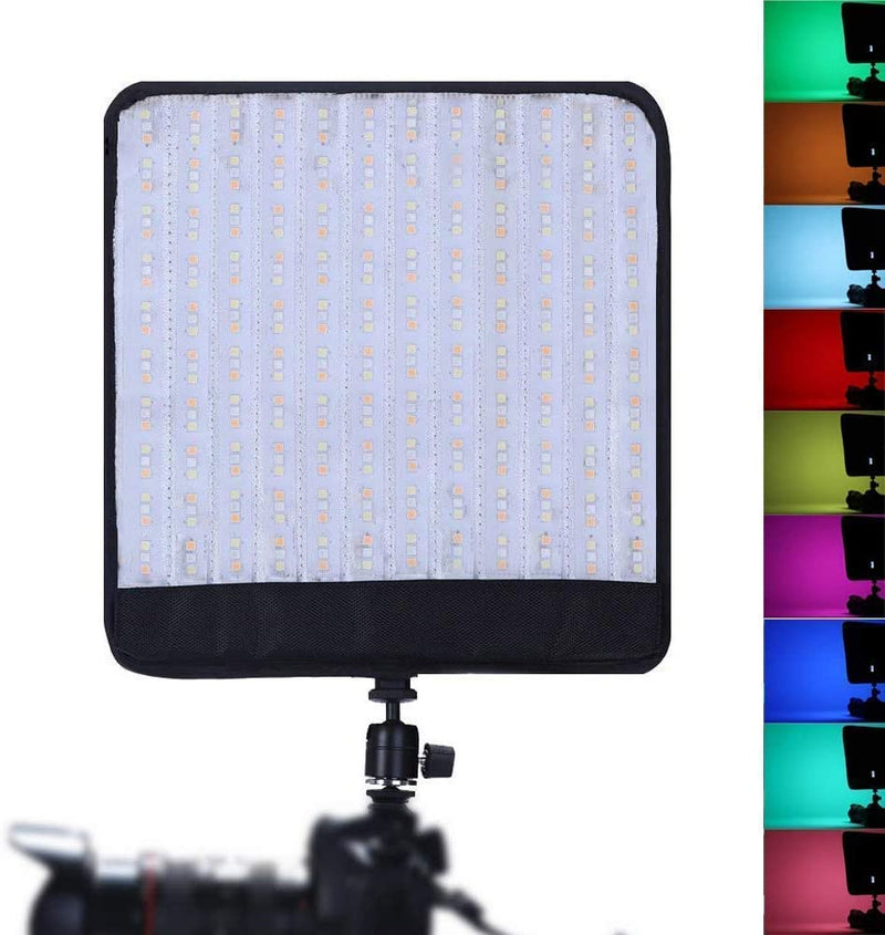 Falconeyes RX-T12 On Camera Foldable Roll-Flex RGB LED Light Kit Mounting Photography Lighting
