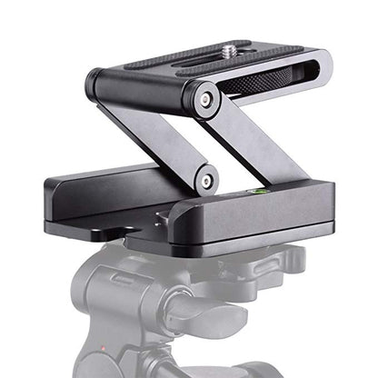 Fomito Aluminum Universal Z Type Foldable Tripod Head with Quick Release with 1/4" and 3/8" Thread