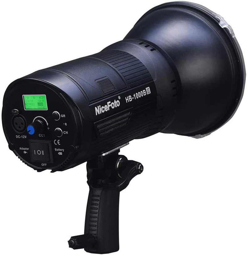 NiceFoto HB-1000B II Daylight COB Battery Bowens Mount LED Video Light with APP Bluetooth Control