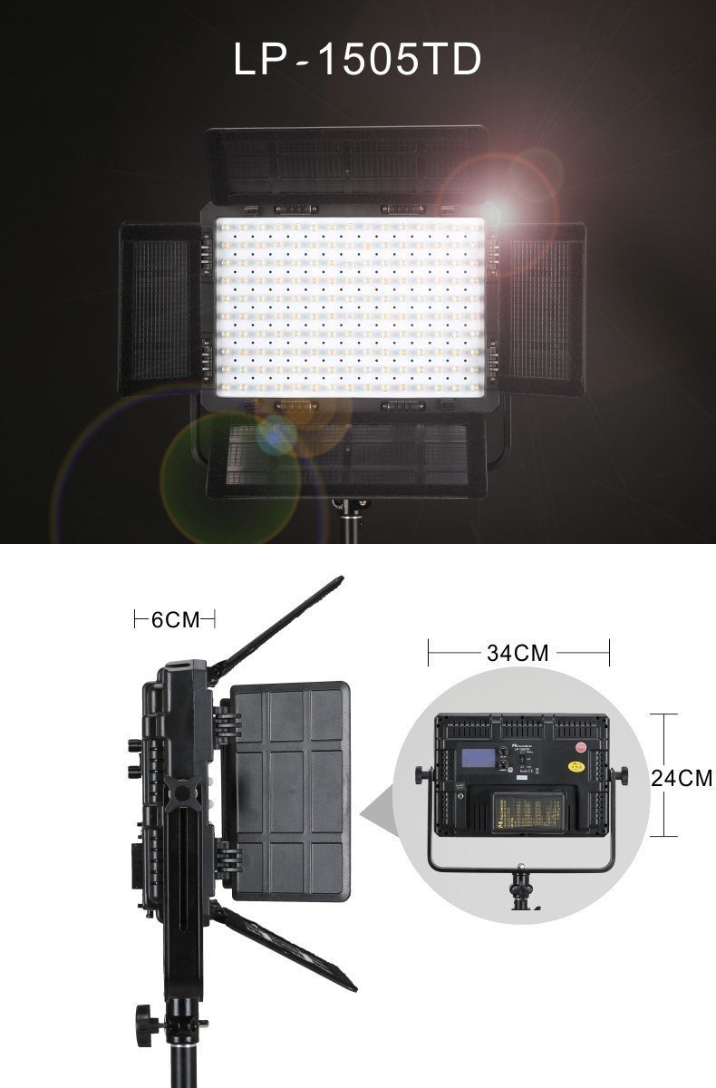 FalconEyes LP-1505TD 75W LED Studio Light 3000K-8000K Color Temperature Adjustable LEDs Video Light - FOMITO.SHOP