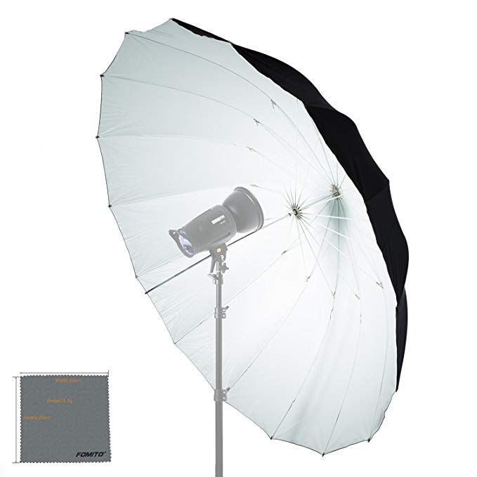 Fomito 7 feet Mega Parabolic Reflector Umbrella White/Black