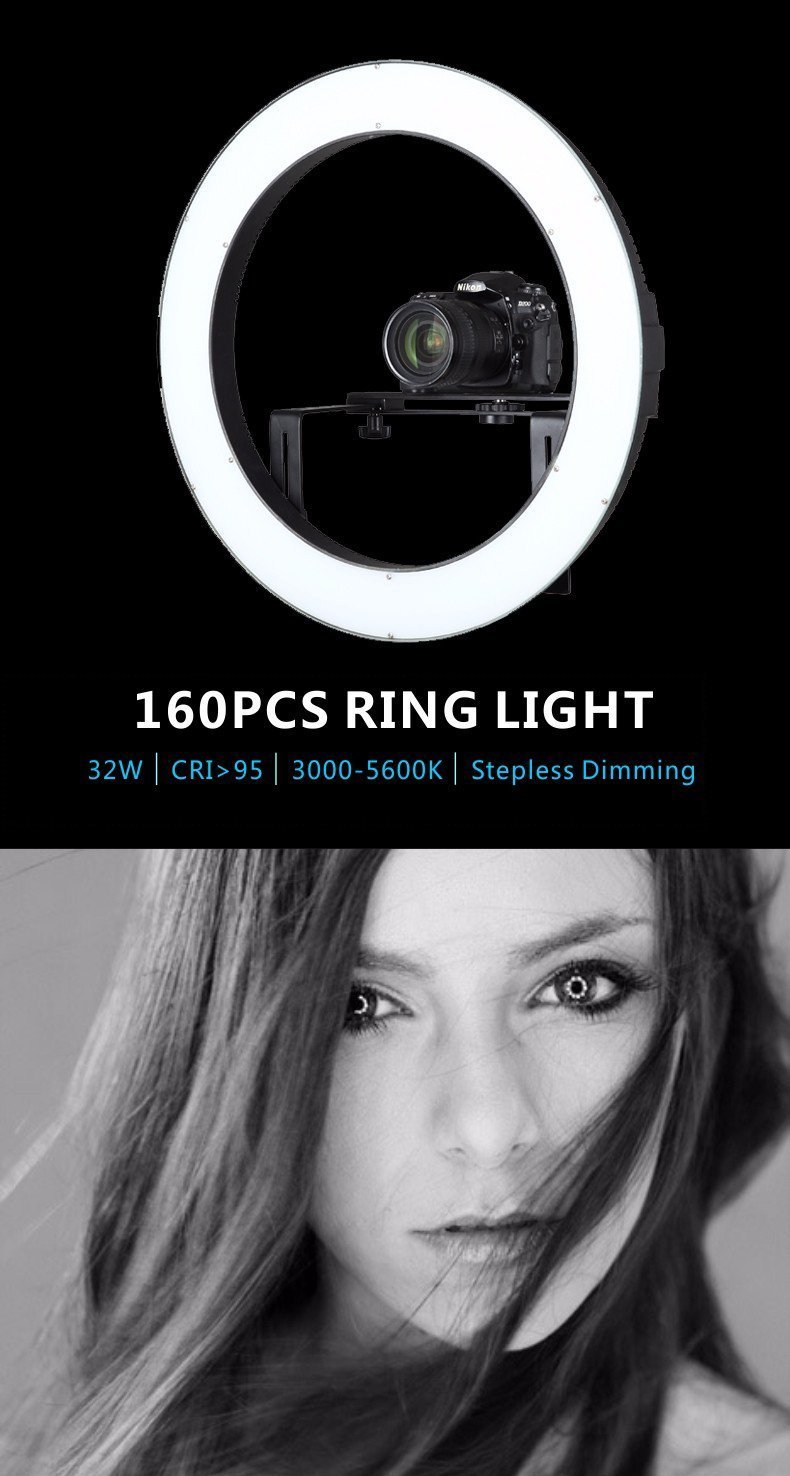 FalconEyes DVR-160TVC Photography Studio Video LED Ring Light(3200K-5600K) - FOMITO.SHOP