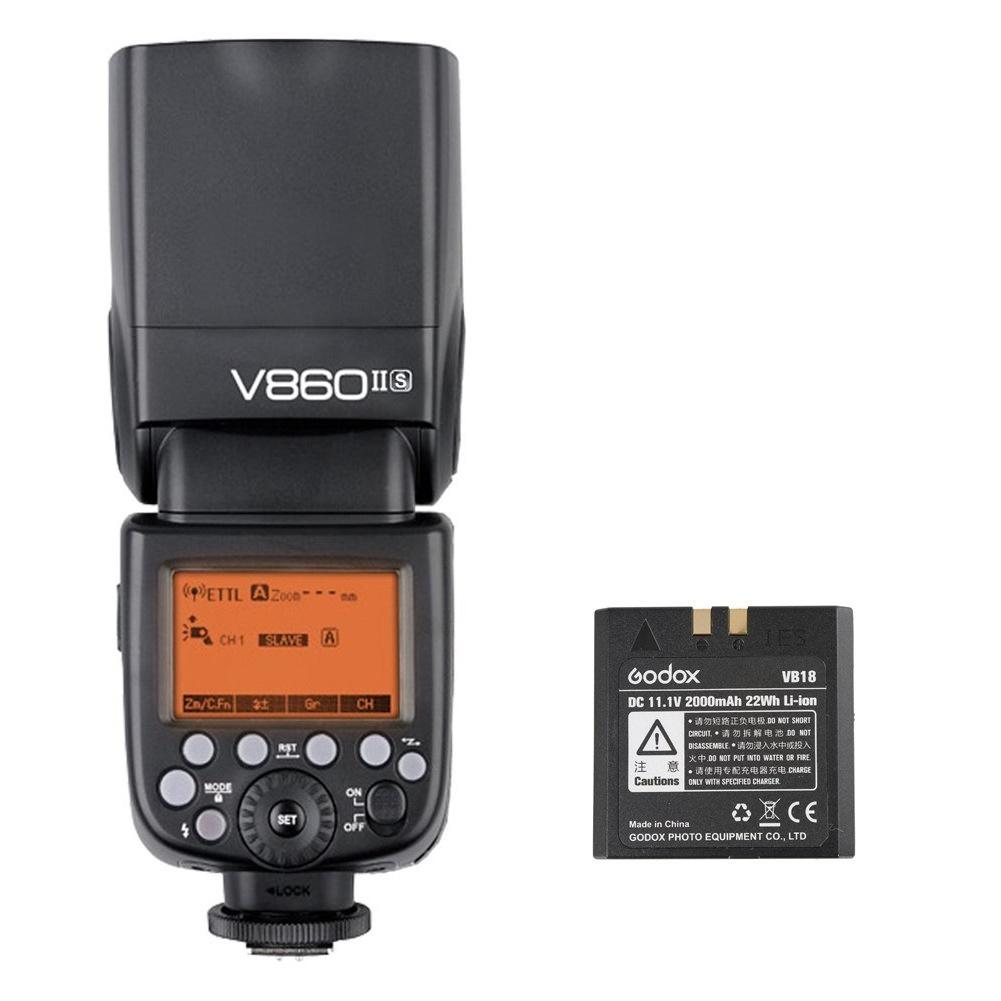 Godox V860II-S 2.4G HSS 1/8000 TTL Li-on Battery Battery Camera 