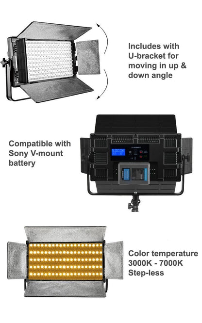 FalconEyes LP-2005TD 100W Color Temperature Adjustable LED Video Light - FOMITO.SHOP
