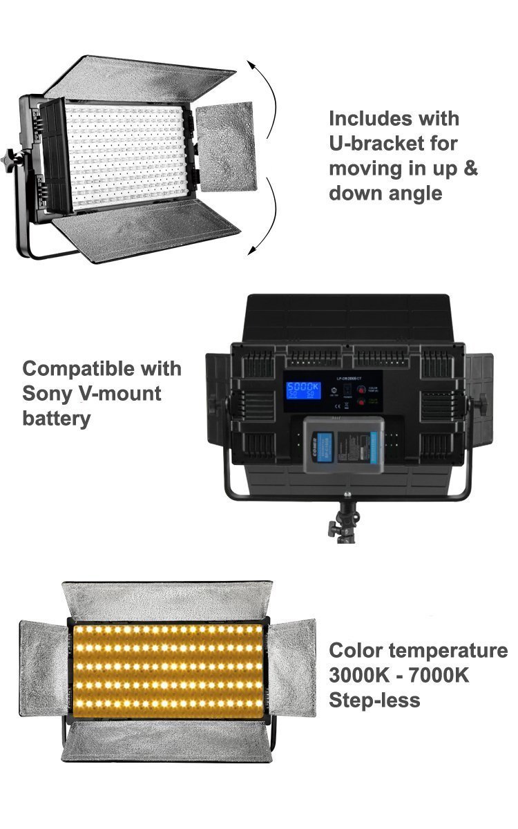 FalconEyes LP-2005TD 100W Color Temperature Adjustable LED Video Light - FOMITO.SHOP