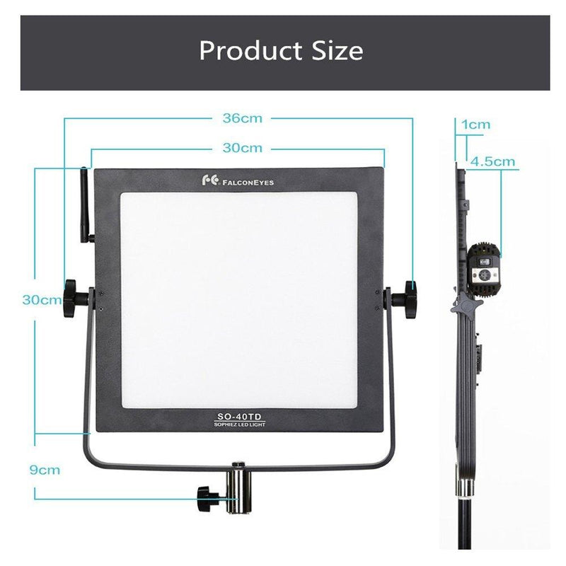 FalconEyes SO-40TD 40W Led Panel Lamp Square Soft Studio Light - FOMITO.SHOP