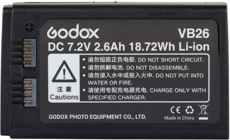 Godox VB26 Panasonic Rechargable Li-ion Battery Pack for V1 Series Flash With Indicator Light