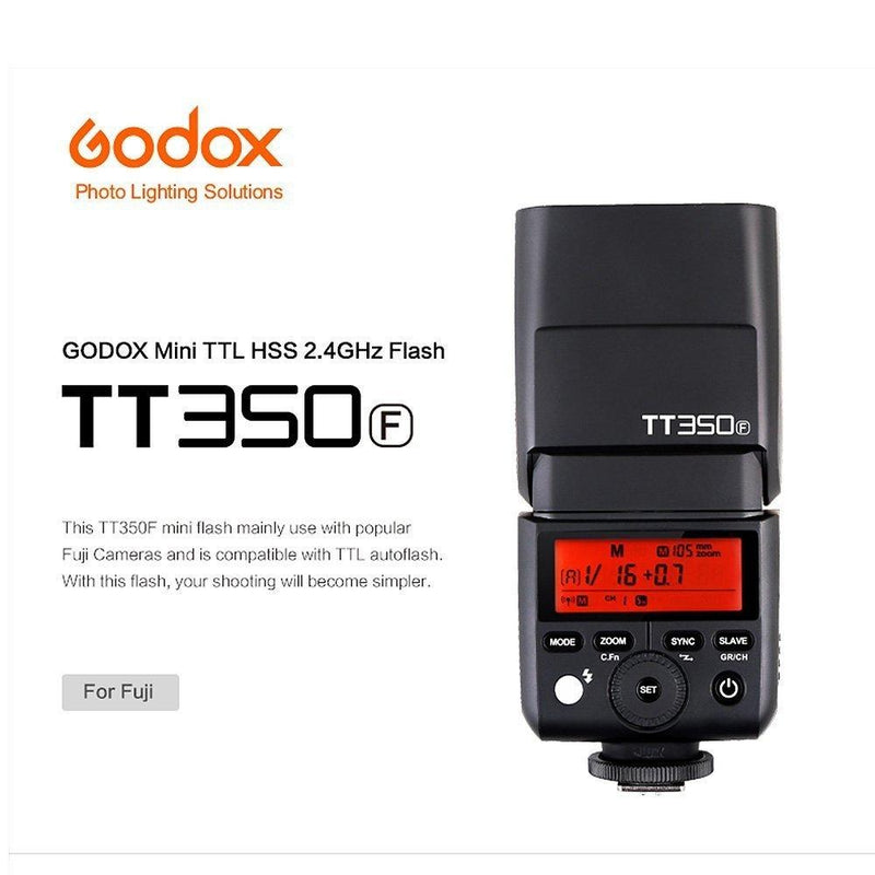 Godox TT350F 2.4G HSS 1/8000s TTL Speedlite for Fuji Cameras - FOMITO.SHOP