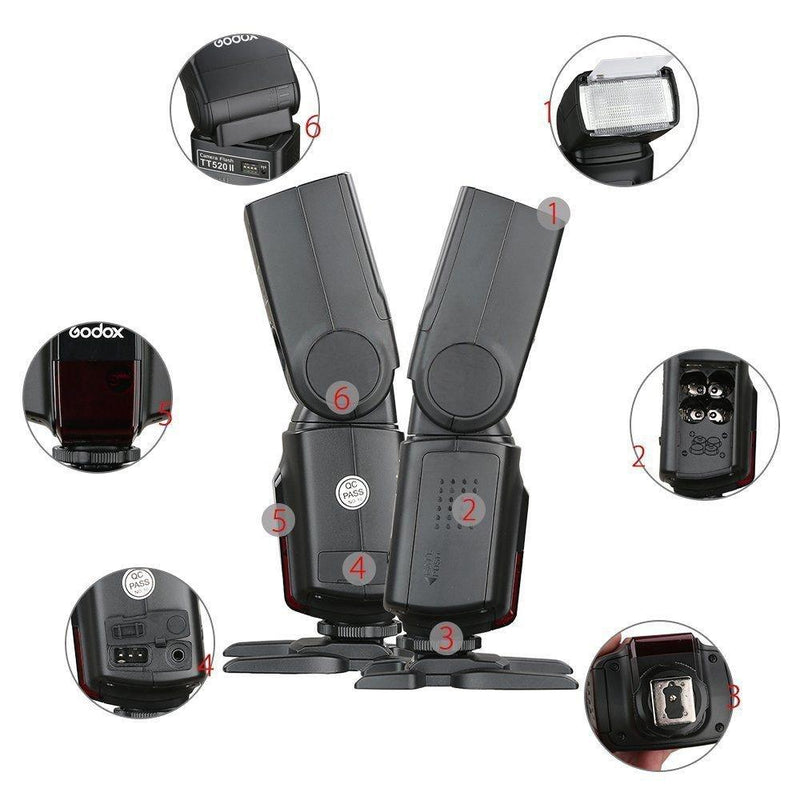 Godox Wireless 433MHz Flash Speedlite TT520II - FOMITO.SHOP