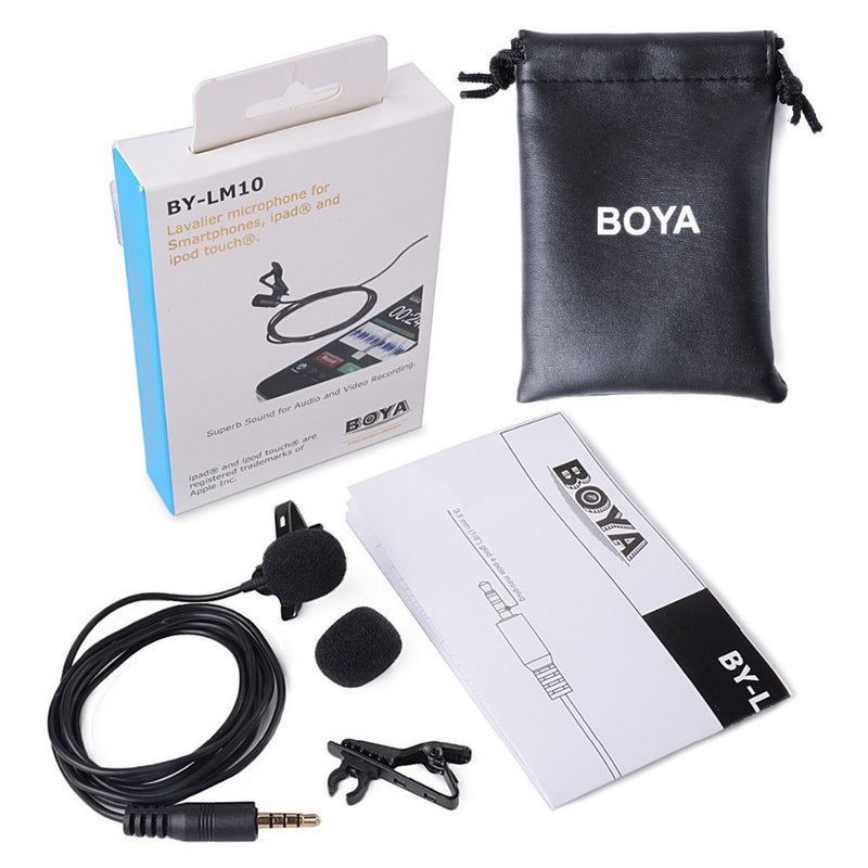 BOYA BY-LM10 Lavalier Microphone Smartphone Omnidirectional  for iPhone 6 6s 5 4s Xiao Sumsang S6 S5 S4 HTC smartphone